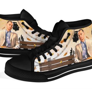 Forrest Gump Simple Man'S High Top Shoes Funny Gift