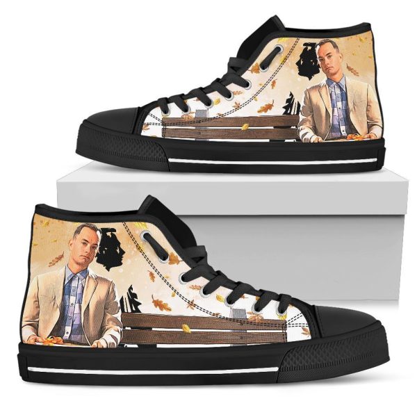 Forrest Gump Simple Man'S High Top Shoes Funny Gift