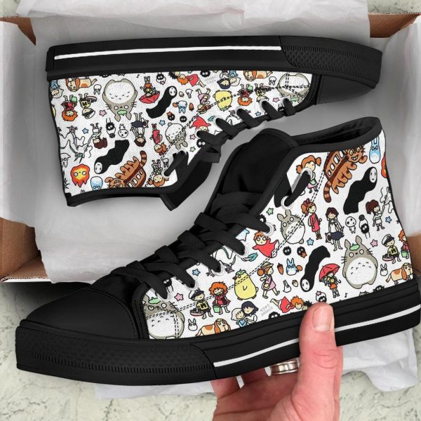 Ghibli Studio Characters High Top Shoes Custom Pt20