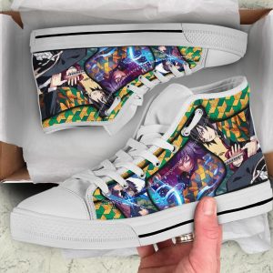 Giyuu Demon Slayer Sneaker High Top Shoes Anime Fan Mn19