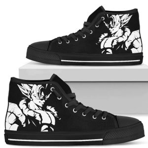 Gogeta BW High Top Shoes Sneakers Dragon Ball Custom NH09