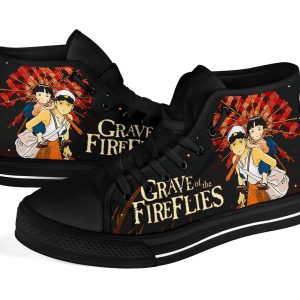 Grave Of The Fireflies Sneakers Ghibli High Top Shoes Custom