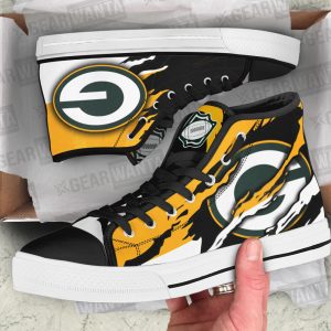 Green Bay Packers Shoes Custom High Top Sneakers For Fans