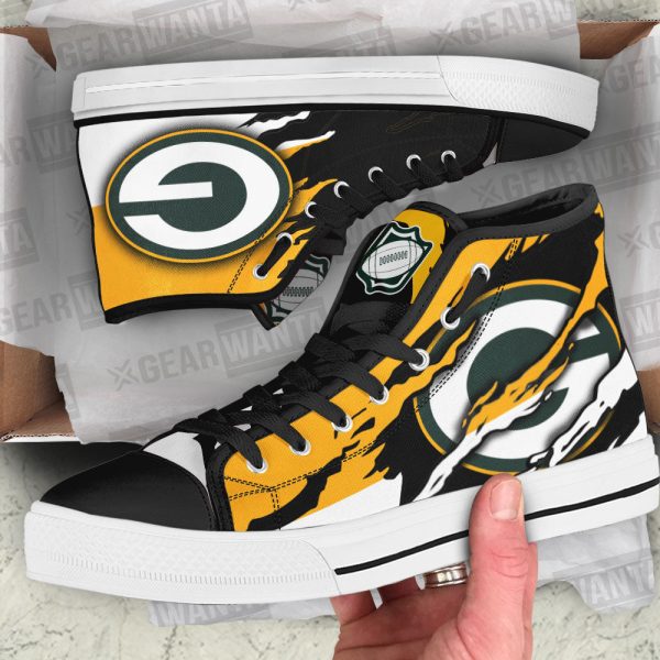 Green Bay Packers Shoes Custom High Top Sneakers For Fans