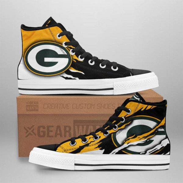 Green Bay Packers Shoes Custom High Top Sneakers For Fans