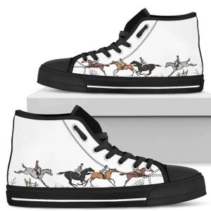 Horse Riding Lover Women's High Top Shoes