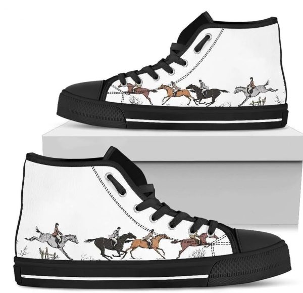 Horse Riding Lover Women'S High Top Shoes