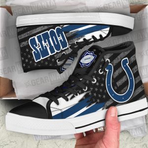 Indianapolis Colts High Top Shoes Custom American Flag Sneakers