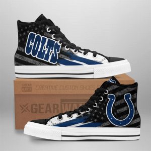 Indianapolis Colts High Top Shoes Custom American Flag Sneakers