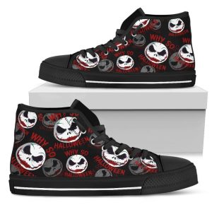 Jack Joker Face High Top Shoes Funny Mixed
