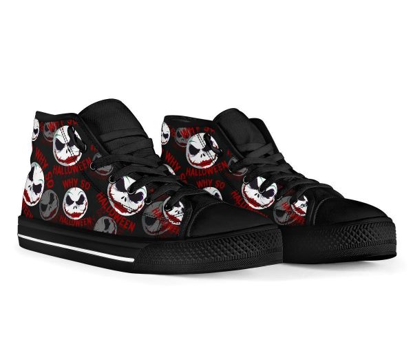 Jack Joker Face High Top Shoes Funny Mixed