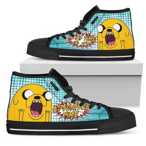 Jake The Dog Sneakers Adventure Time High Top Shoes Idea Gift