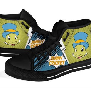 Jiminy Cricket Sneakers Fan High Top Shoes Gift