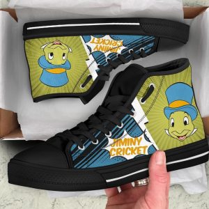 Jiminy Cricket Sneakers Fan High Top Shoes Gift