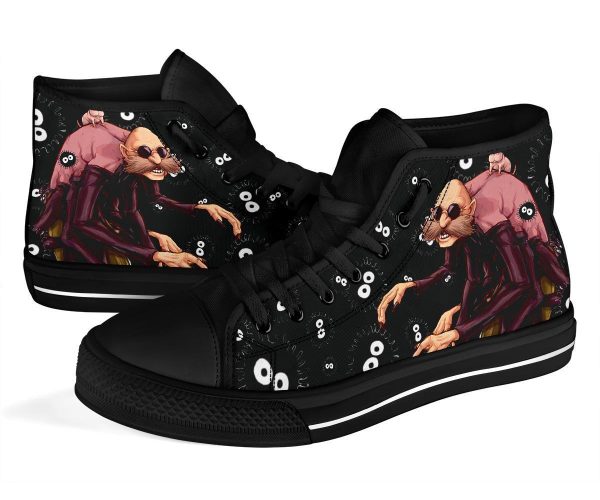 Kamaji Spirited Away Sneakers Ghibli High Top Shoes Custom