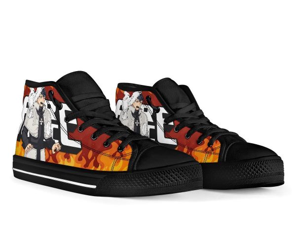 Karim Fulham Fire Force Sneakers Anime High Top Shoes Custom Pt20