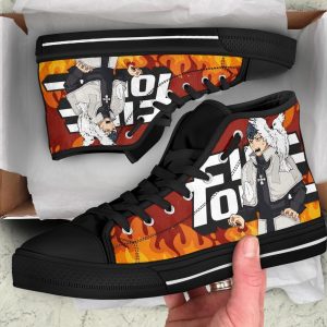Karim Fulham Fire Force Sneakers Anime High Top Shoes Custom Pt20