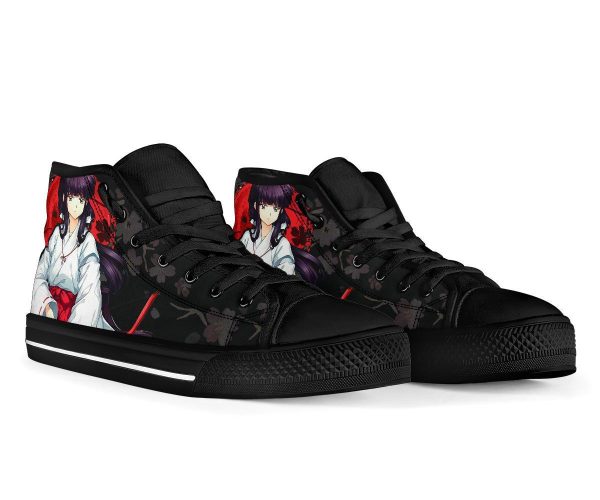 Kikyo Inuyasha Sneakers Anime High Top Shoes Custom Pt20