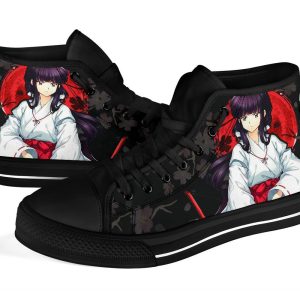 Kikyo Inuyasha Sneakers Anime High Top Shoes Custom Pt20