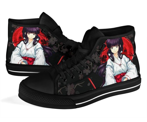 Kikyo Inuyasha Sneakers Anime High Top Shoes Custom Pt20