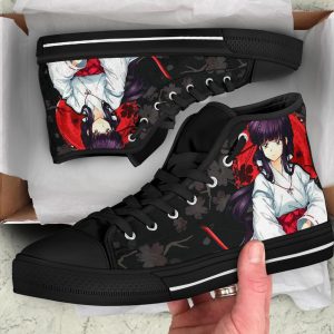 Kikyo Inuyasha Sneakers Anime High Top Shoes Custom Pt20