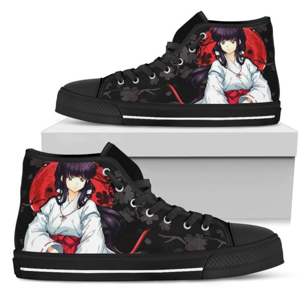 Kikyo Inuyasha Sneakers Anime High Top Shoes Custom Pt20