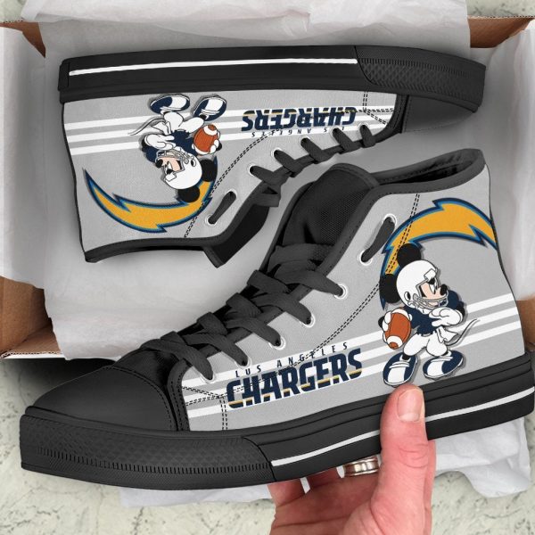 Los Angeles Chargers High Top Shoes Custom Pt19