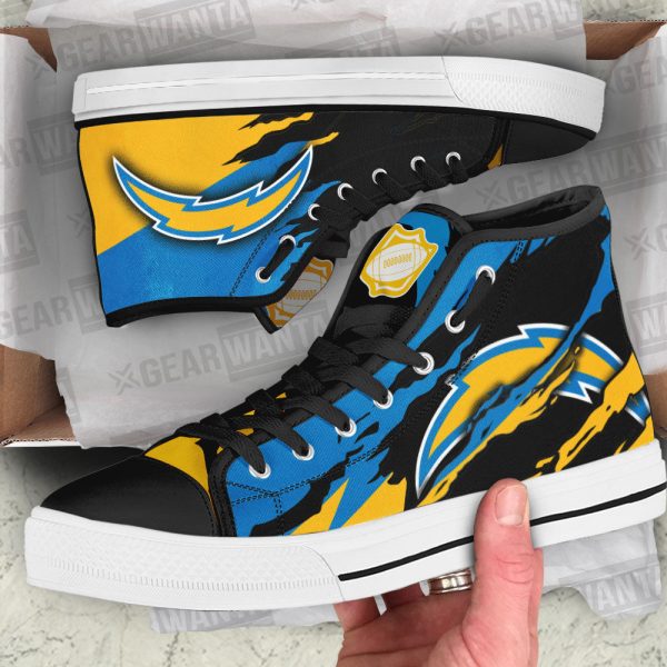 Los Angeles Chargers Shoes Custom High Top Sneakers For Fans