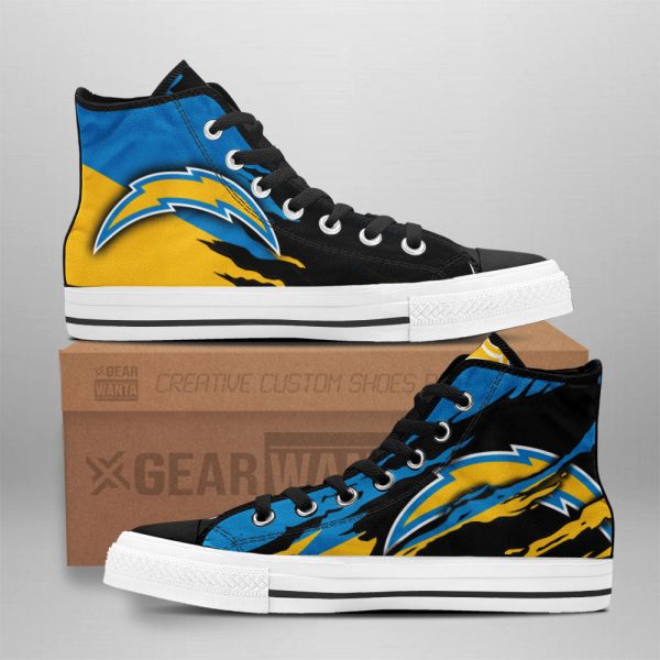 Los Angeles Chargers Shoes Custom High Top Sneakers For Fans