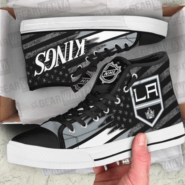 Los Angeles Kings High Top Shoes Custom American Flag Sneakers