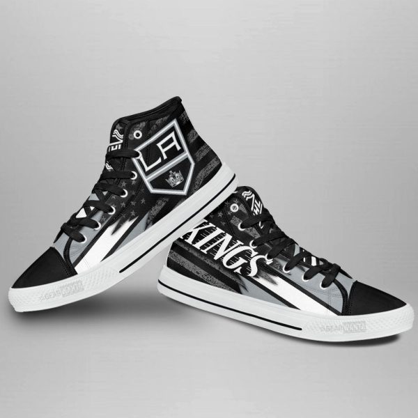 Los Angeles Kings High Top Shoes Custom American Flag Sneakers