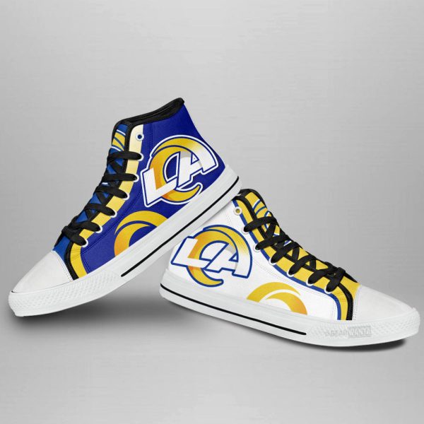Los Angeles Rams High Top Shoes Custom Mix Sneakers