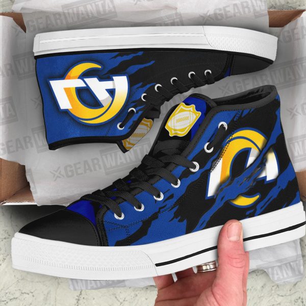 Los Angeles Rams Shoes Custom High Top Sneakers For Fans