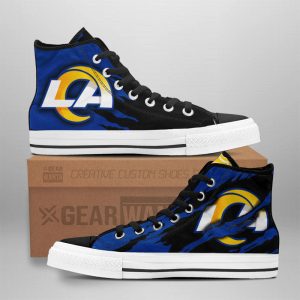 Los Angeles Rams Shoes Custom High Top Sneakers For Fans