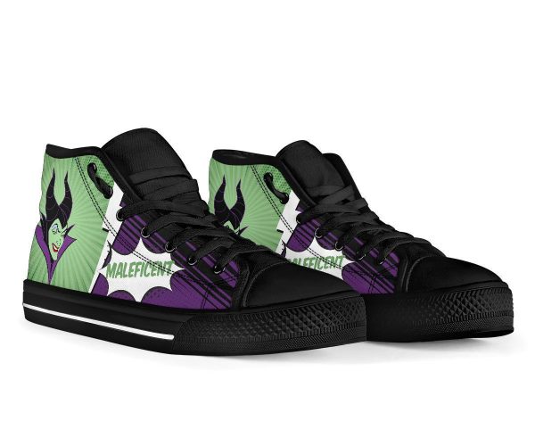 Maleficent Sneakers Villain High Top Shoes Custom