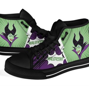 Maleficent Sneakers Villain High Top Shoes Custom