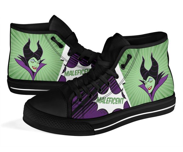 Maleficent Sneakers Villain High Top Shoes Custom