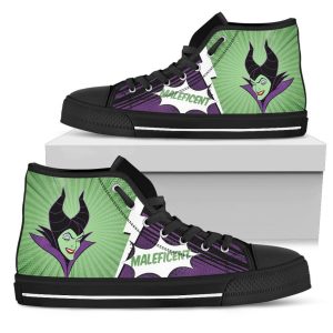 Maleficent Sneakers Villain High Top Shoes Custom