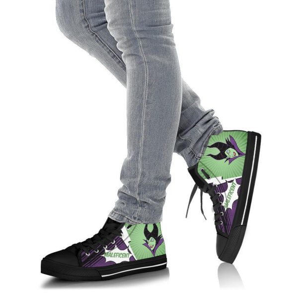 Maleficent Sneakers Villain High Top Shoes Custom