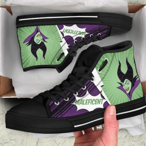 Maleficent Sneakers Villain High Top Shoes Custom