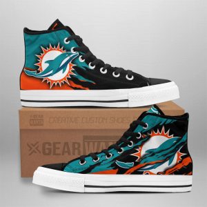 Miami Dolphins Shoes Custom High Top Sneakers For Fans