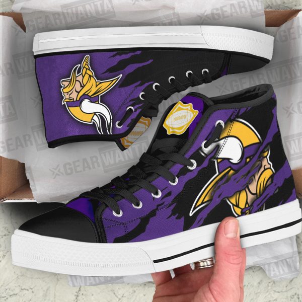 Minnesota Vikings Shoes Custom High Top Sneakers For Fans