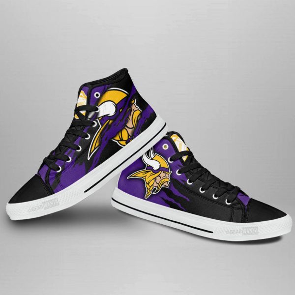 Minnesota Vikings Shoes Custom High Top Sneakers For Fans