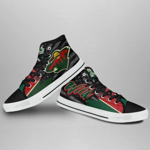 Minnesota Wild High Top Shoes Custom American Flag Sneakers