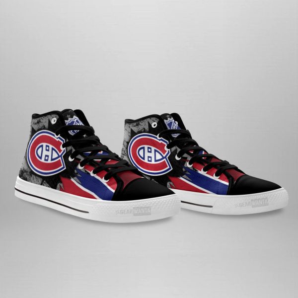 Montreal Canadiens High Top Shoes Custom Canadian Maple Leaf Sneakers