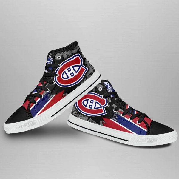 Montreal Canadiens High Top Shoes Custom Canadian Maple Leaf Sneakers