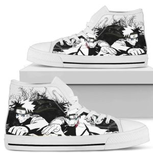 Naruto Graphic Draw High Top Shoes For Anime Fan NH10