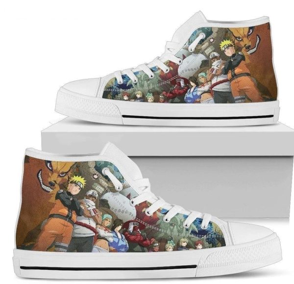 Naruto Tailed Beasts Anime High Top Shoes Custom Nh10