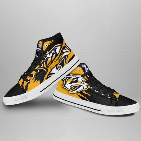 Nashville Predators Shoes Custom High Top Sneakers For Fans