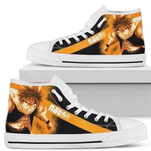 Natsu Fairy Tail Anime High Top Shoes Custom NH10